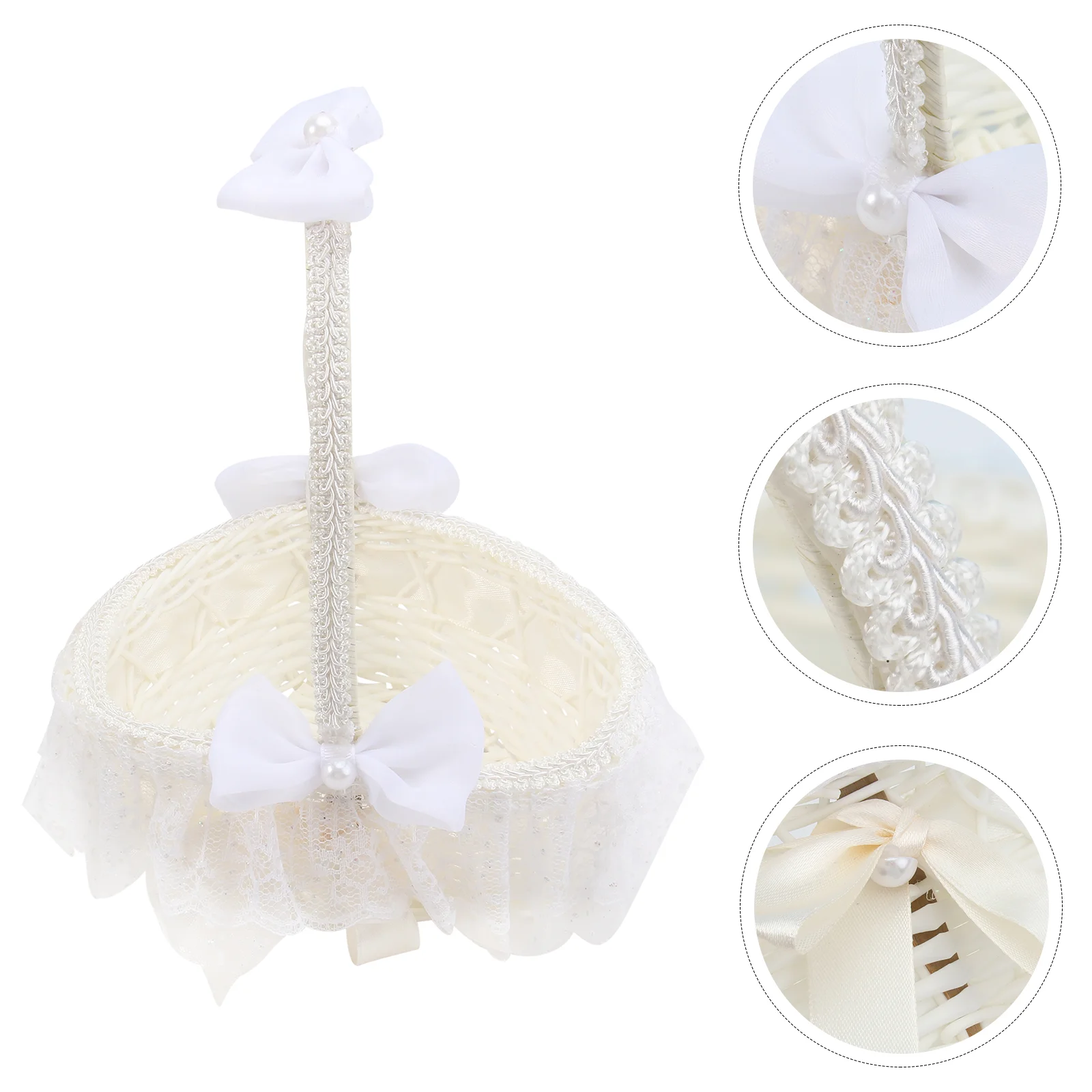 

Sunflower Gift Baby Boy Gifts Outdoor Basket Vintage Knitting Gift Fiesta Party Decorations Pearl Heart Shaped Flower Basket