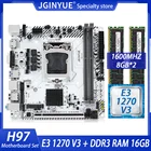 Комплект материнской платы JGINYUE H97, LGA 1150, с процессором Xeon E3 1270 V3, DDR3 16 ГБ = 2*8 ГБ, 1600 МГц, память NVME M.2 H97I GAMING