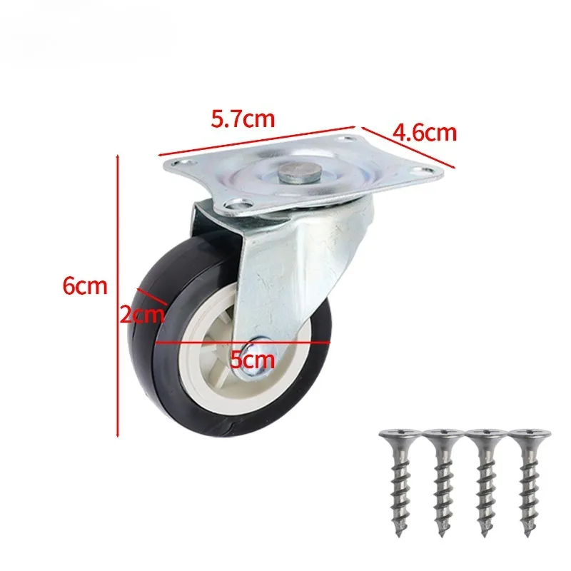 

1/4 комплекта универсальных поворотных роликов с винтами, устойчивое к отключением, сверхмощное мебельное колесо 360° ° Мебельная фурнитура с поворотным роликовым колесом