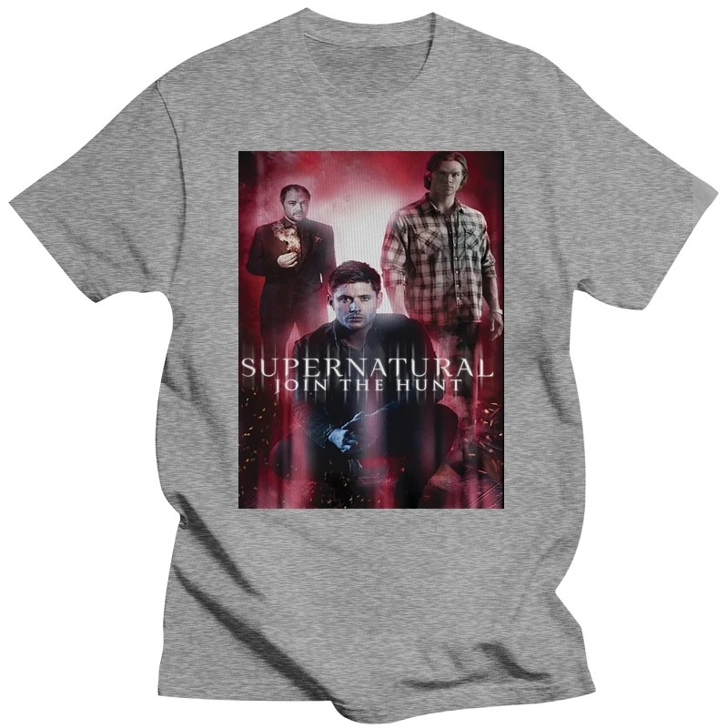 Мужская футболка Сверхъестественное мужская Crowley лето 2020 с круглым вырезом Crazy Top