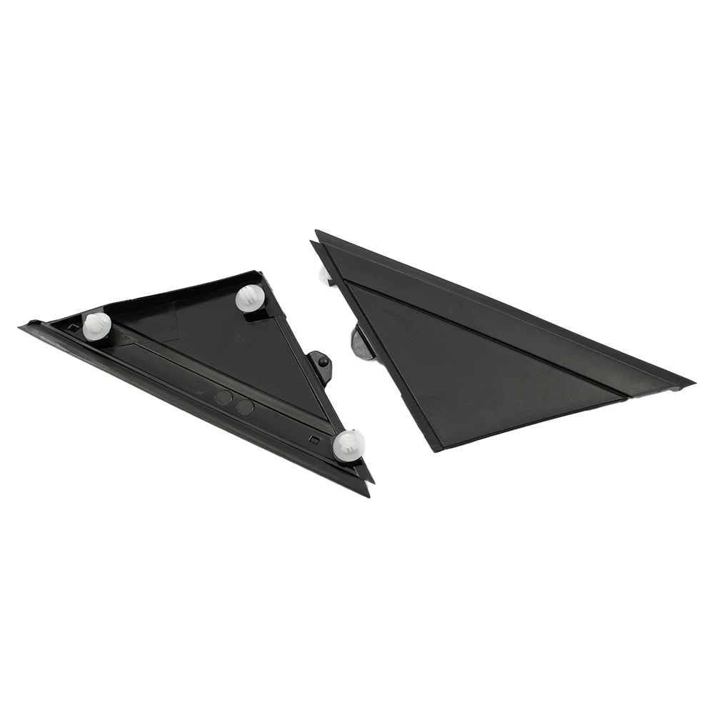 

2 X Matte Black LH&RH Door Mirror Flag Cover Moldings For500 12-19 1SJ85KX7AA Replace Mirror Triangle Trim Plate Car Parts