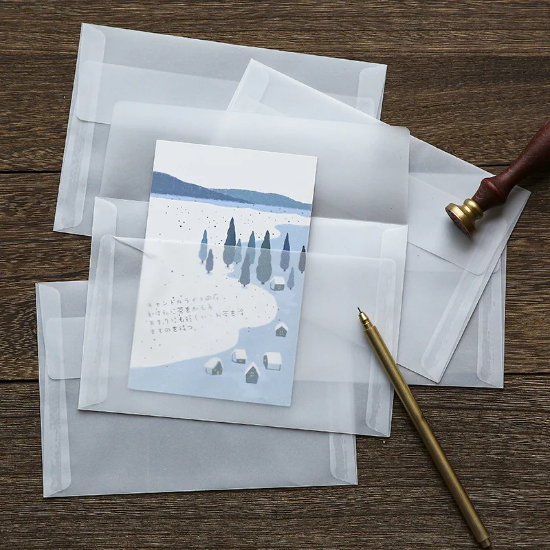 Полупрозрачные конверты из серной кислоты