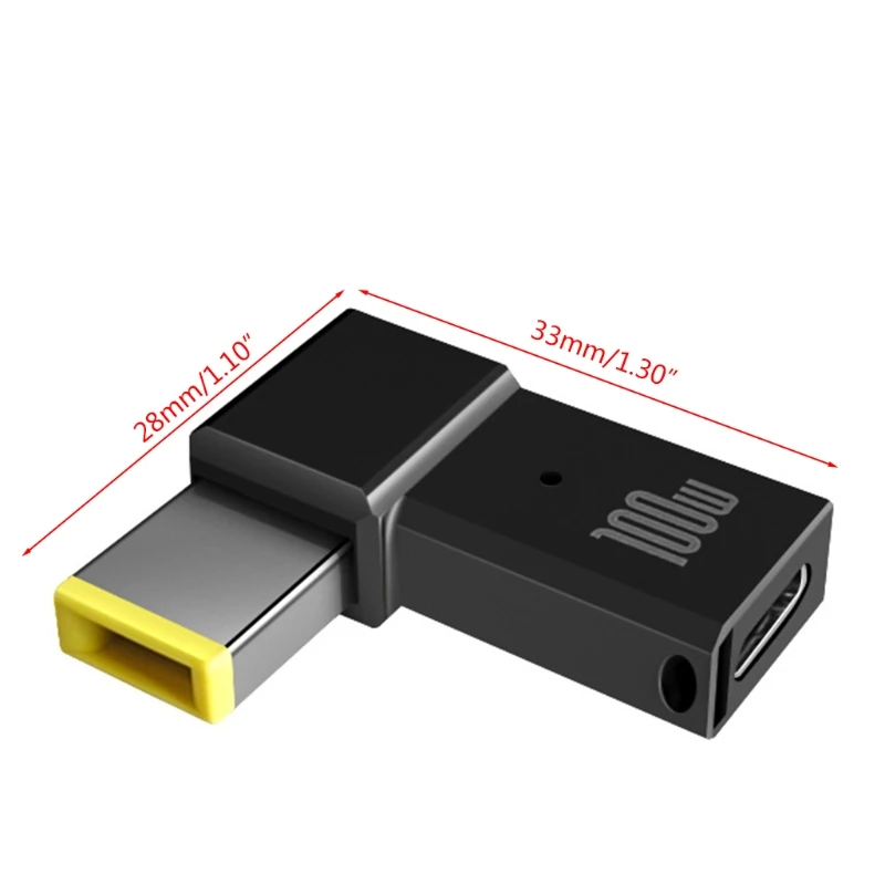 

Type C to Square Mouth Male 100W PD Flash Charger PD Conversion Head Simple Desktop Adapter for-Lenovo Thinkpad Laptop