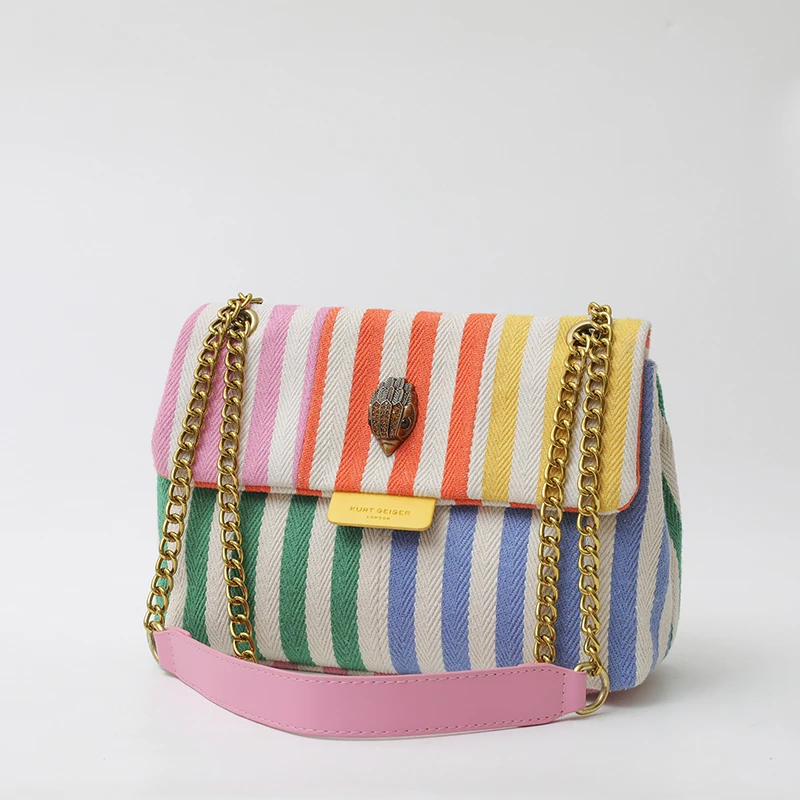 KURT GEIGER LONDON Холщовые сумки-тоут модная большая вместительная сумка на плечо в