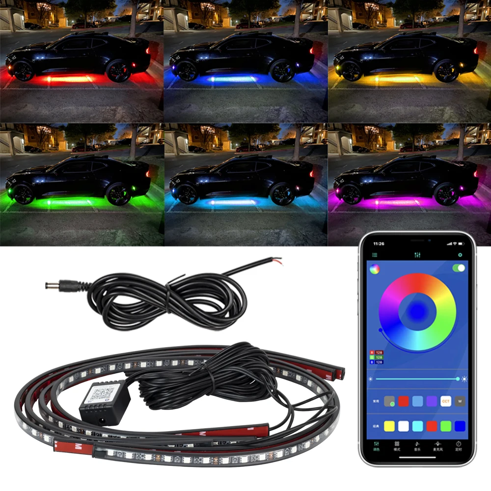 Гибкие Светодиодные Ленты Charmini RGB Неоновое Освещение Днища Автомобиля С