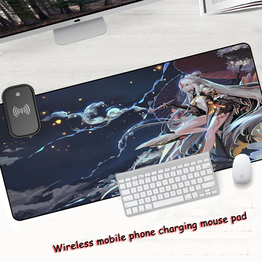 

MRGBEST Ningguang Genshin Impact Wireless Mouse Pad Gaming Laptop RUG Computer Kawaii TABL MAT Memo Pads Silicone Mat Deskpad