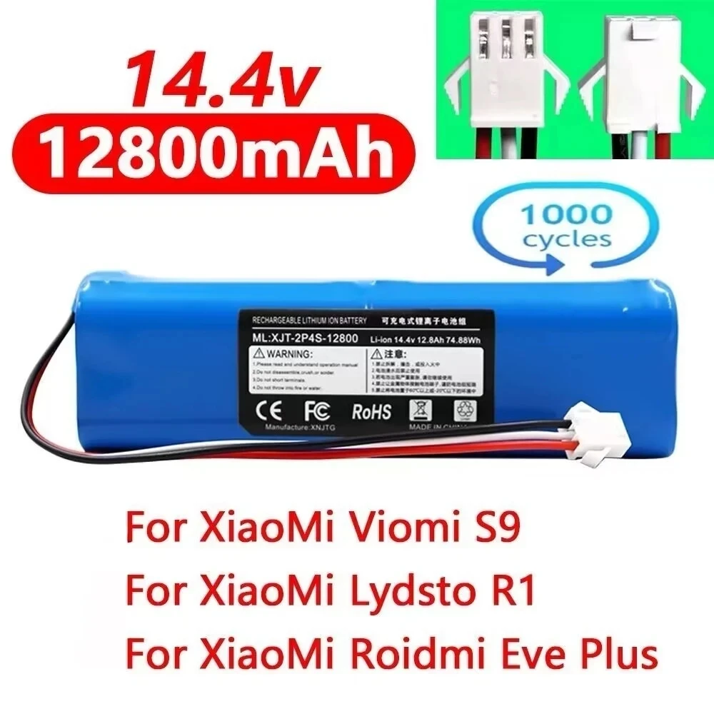 

For Original XiaoMi Lydsto R1 Rechargeable Li-ion Battery Robot Vacuum Cleaner R1 Battery Pack with Capacity 12800mAh