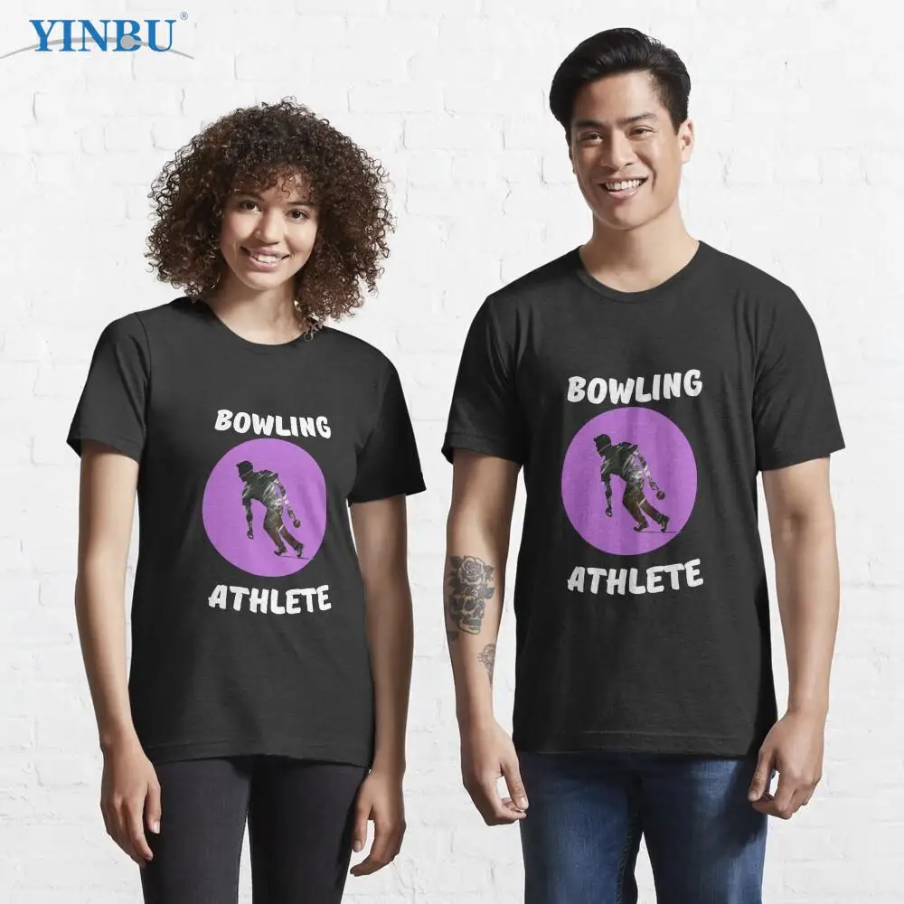 

Футболка YINBU мужская с принтом боулинга, брендовая графическая футболка высокого качества
