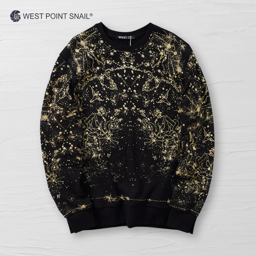 

Men Women Sweatshirt Starry sky Constellation Print Hoodies Spring Autumn Trend Couples Long Sleeve Pullovers Streetwear Clothes