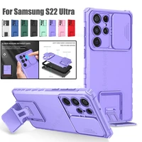 kickstand case for samsung s22 ultra hybrid heavy duty protective cover for galaxy s21 plus s20fe note 20 ultra slide lens cover