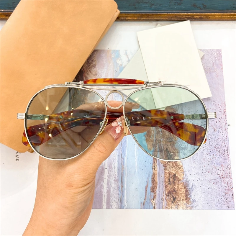 JMM ASPEN металлические бабочки-пилот женские солнцезащитные очки специальный круг