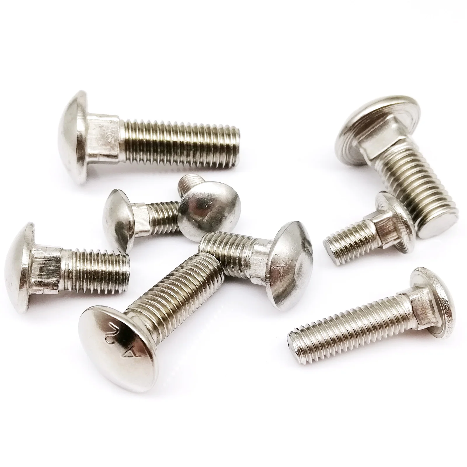 

1/2/5/10pcs M4 M5 M6 M8 M10 M12 A2-70 304 Stainless Steel GB12 DIN603 Truss Round Head Square Neck Carriage Screw Coach Bolt