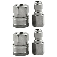 2 sets stainless steel pressure washer adapter set npt 38 female male quick connect