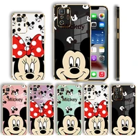 plating mickey minnie head style fundas for xiaomi redmi note 9s 9c note 10 pro 9t 9a k40 9 8 k40 10 anti fall electroplated