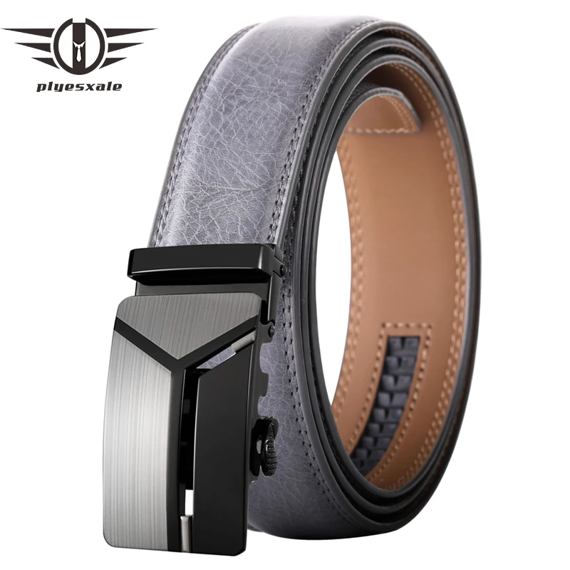 Plyesxale Convenient Men's Ratchet Belt Black Fashion Design Business Automatic Buckle Belt Wedding Dress Slide Strap Male B662