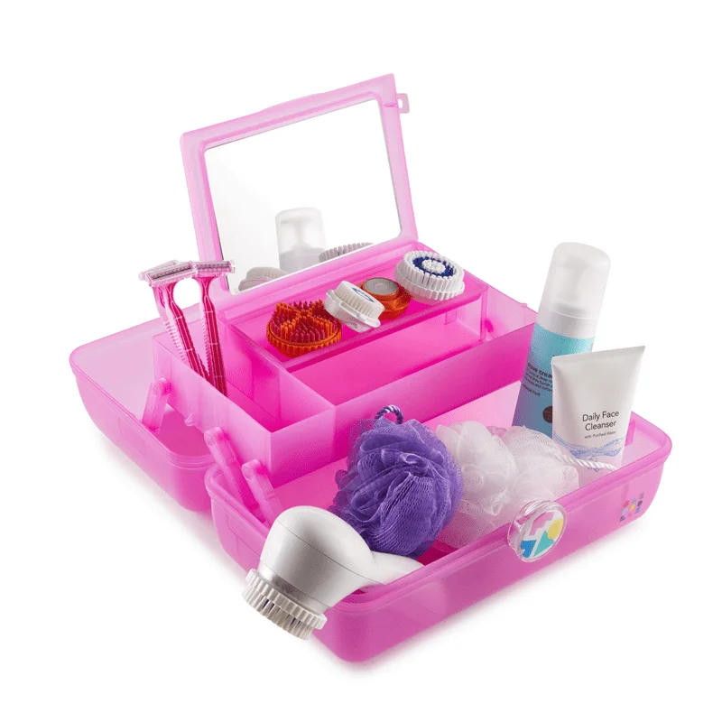 Vintage On the Go Girl Classic Cosmetic Case, Pink