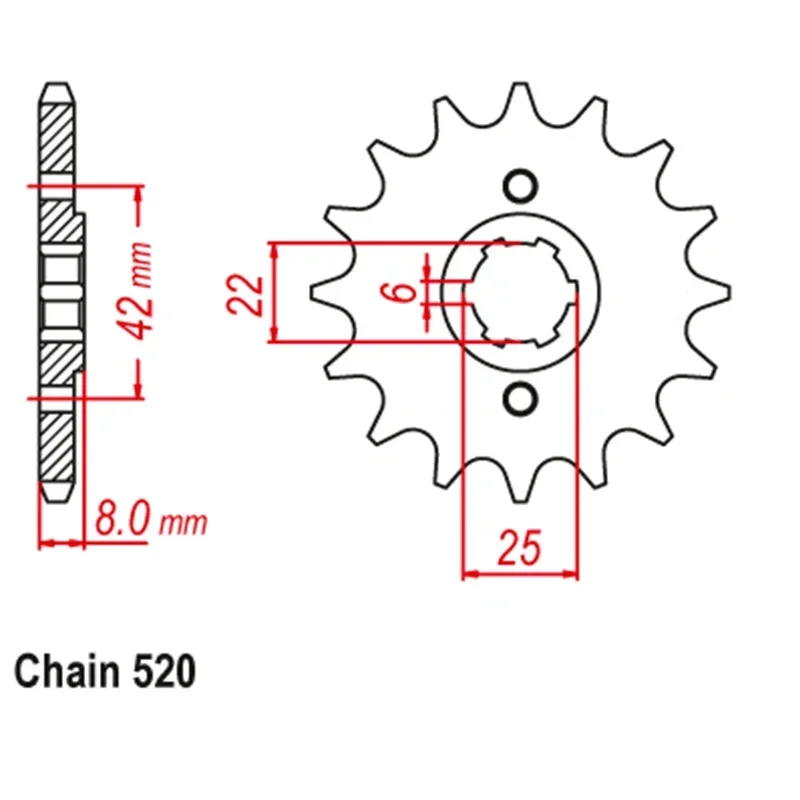Передняя Задняя звездочка мотоцикла LOPOR 520 CNC 14T 51T для Honda CL250 SC CL 250 1882 1883 1884