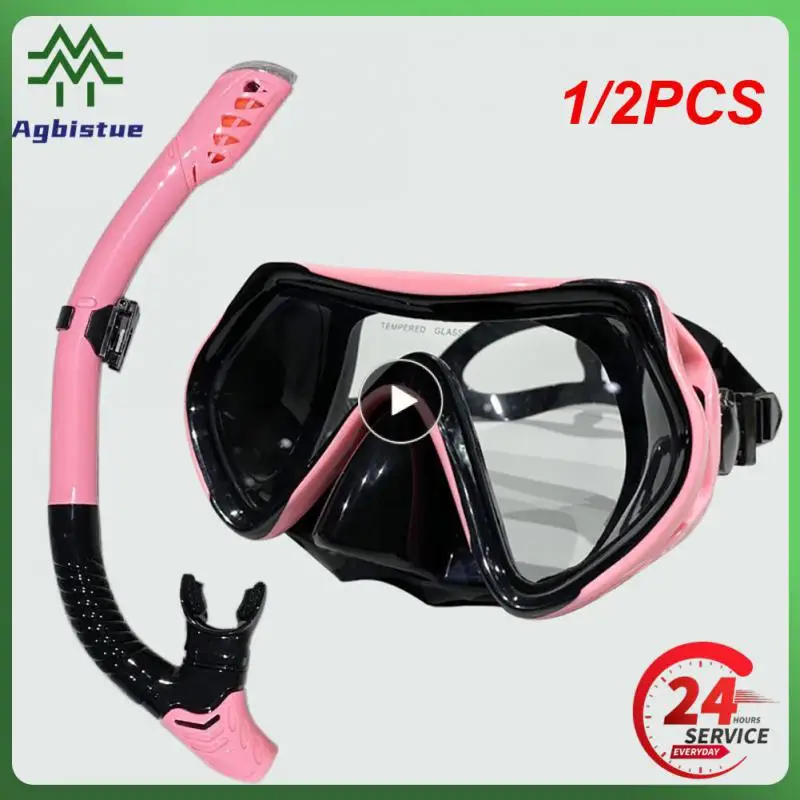 

1/2PCS New Professional Snorkel Diving Mask Snorkels Goggles Glasses Diving Goggles Swimming Tube Set Snorkel Mask Adult Unisex