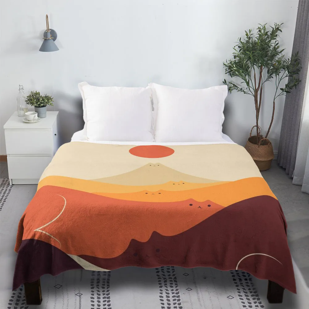 Cat Landscape 87 For Beds Weed Custom Bedding Set Cheap Throw Blanket