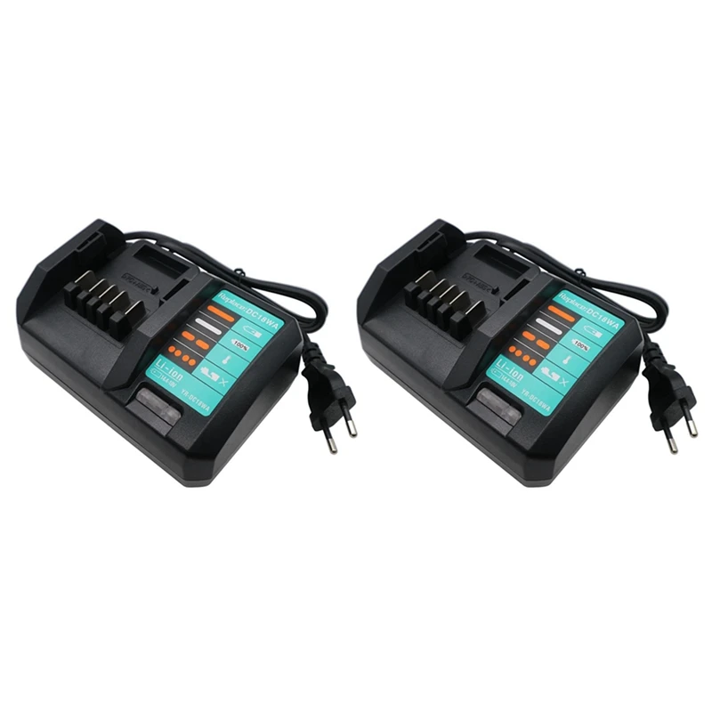 

Зарядное устройство DC18WA, 2 шт., 14,4-18 в для Maktec MAKITA DC18SG DC1851 BL1813G BL1415G BL1815G BL1413G UH522D UM167D (штепсельная Вилка европейского стандарта)