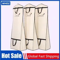 180cm breathable wedding dress garment bags hanging clothes dust cover storage travel bag foldable evening gown protective cover