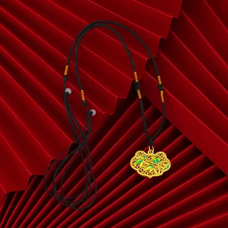 9999 Подвеска из настоящего золота 24 к в этническом стиле для мужчин и женщин