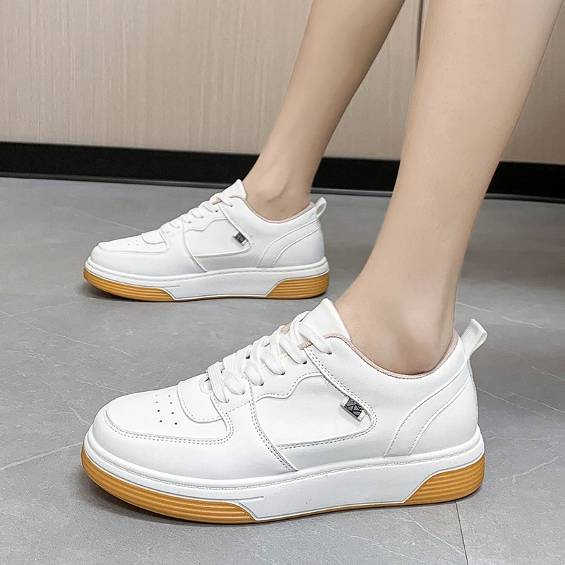 Breathable Women's Casual Shoes Fashion Flat Shoes Non-slip Women's Sports Shoes White Casual Shoes Outdoor Tennis Shoes