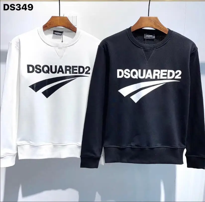 

Новая Dsquared2 футболка с круглым вырезом и длинными рукавами с буквенным принтом, мужская и женская хлопковая Футболка DS349
