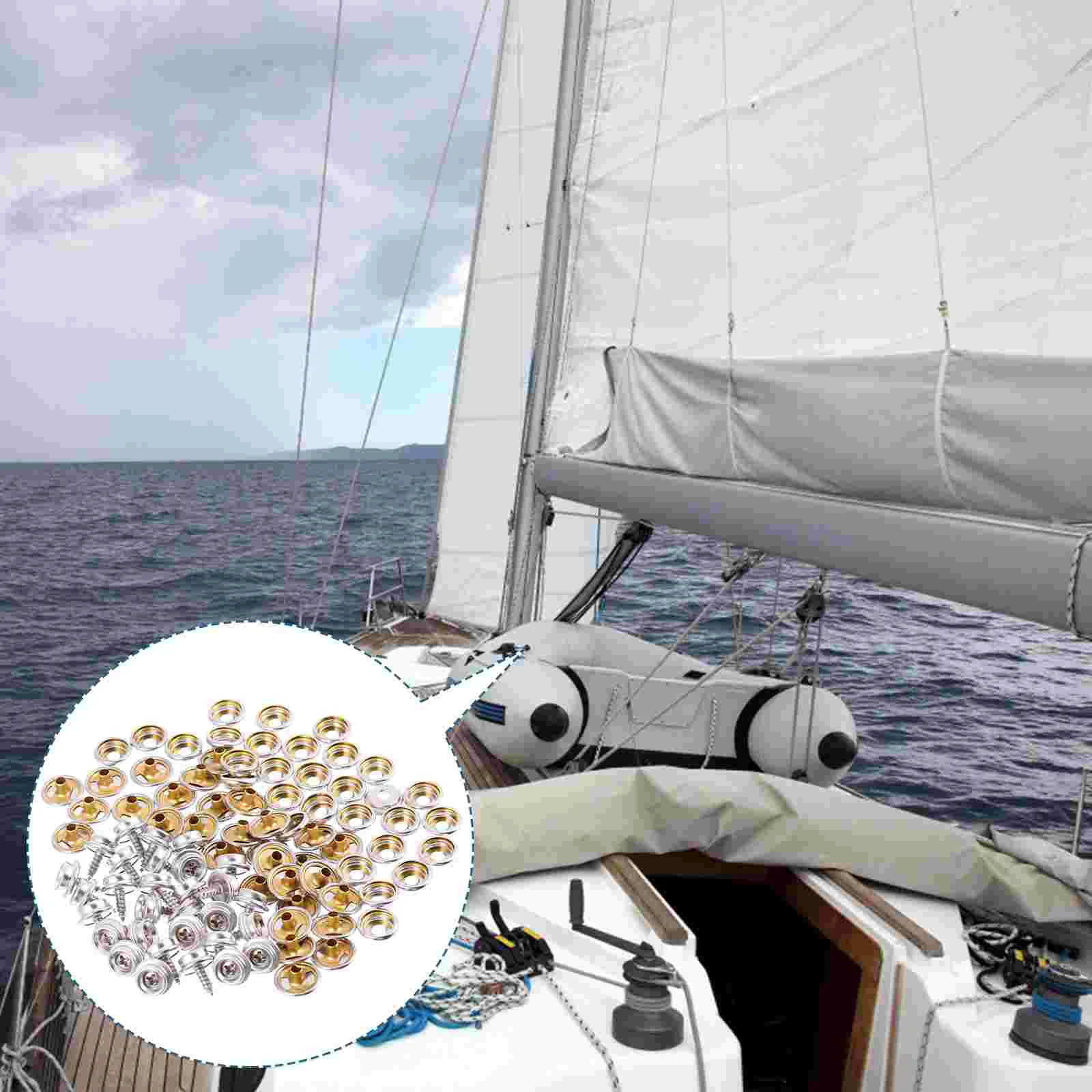 

1 Set Useful Tent Fastener Heavy Duty Marine Button Screws with Setting Tool