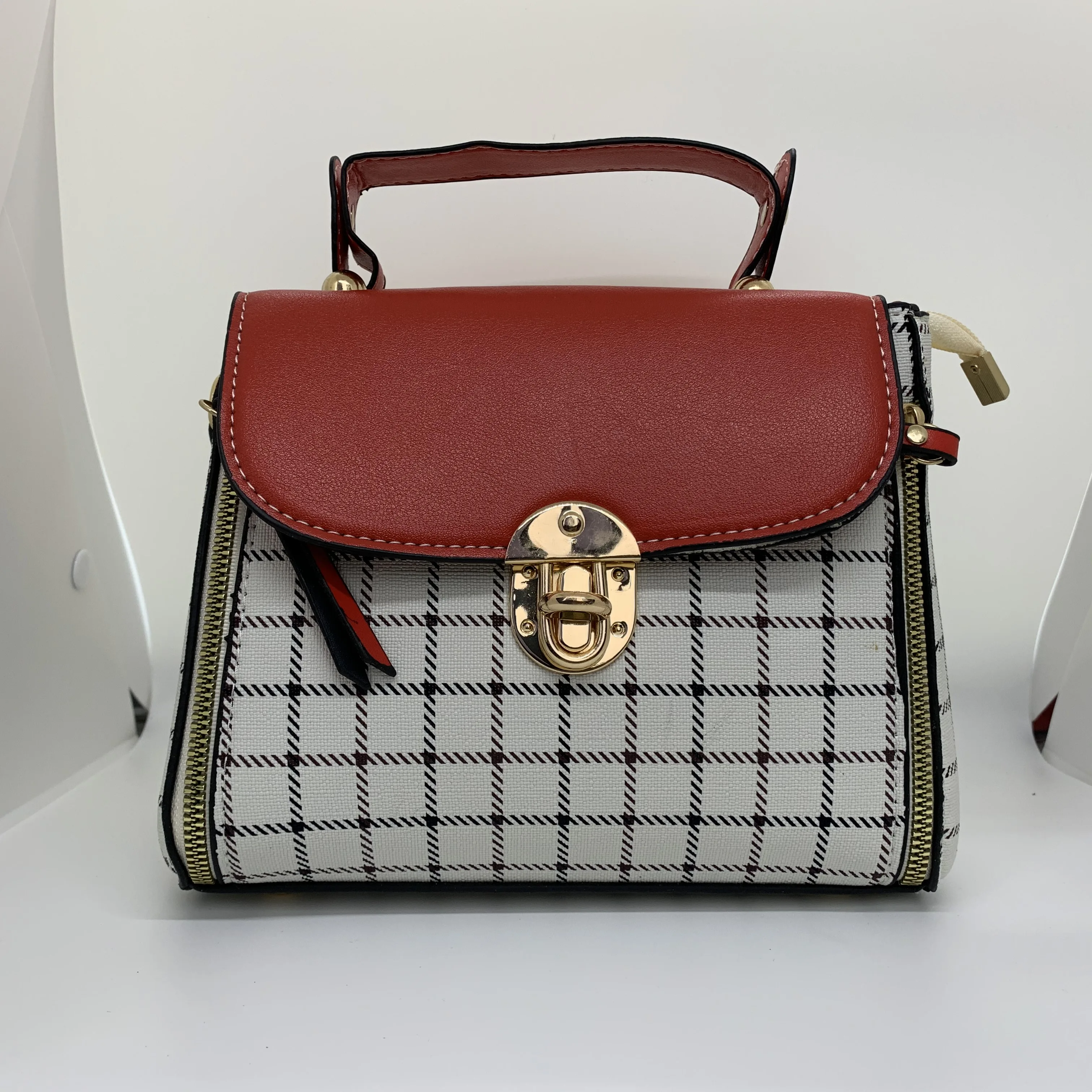 Корейская модная клетчатая женская сумка через плечо Диагональная Сумка Baoge 22x12x17