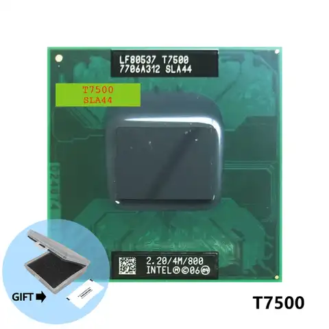 Процессор Intel Core 2 Duo T7500 CPU 4M Socket 479 Cache/2,2 ГГц/800/двухъядерный процессор для ноутбука