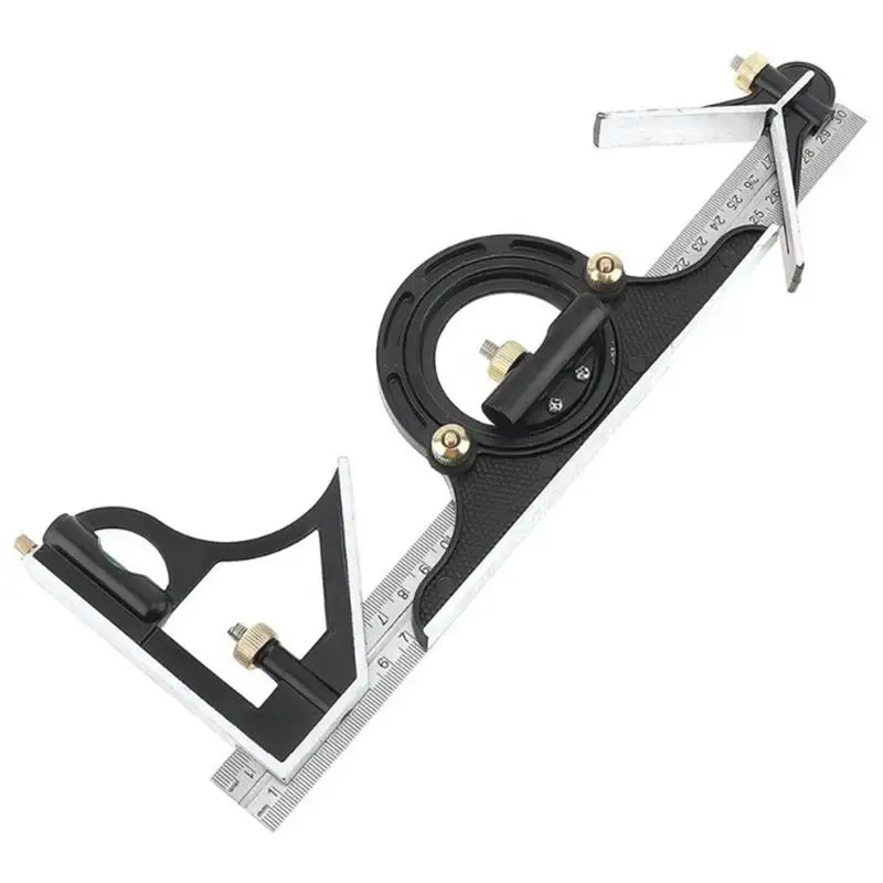 Регулируемый 3 в 1 квадратный транспортир с несколькими комбинированными углами