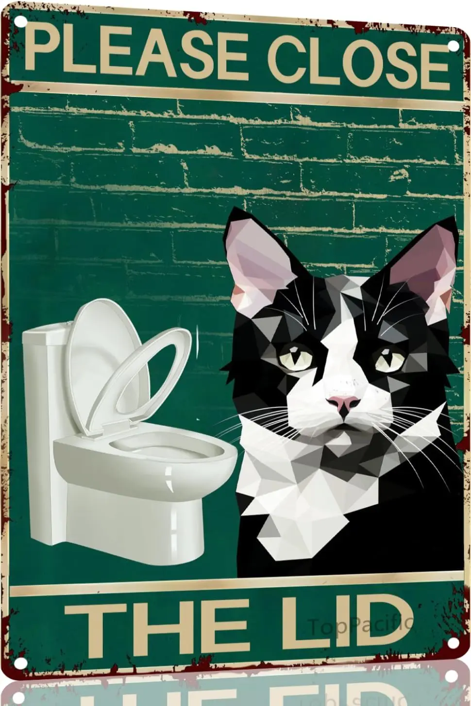 Смокинг Ct Plese Close The Ld Broom Toilet ntge Metl Tn Sgn Ретро Плакат 12x8 nch для туалета Tolet Loer (4194)