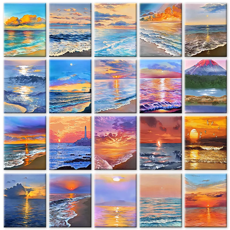 

Набор для рисования по номерам на холсте «Морской пейзаж»