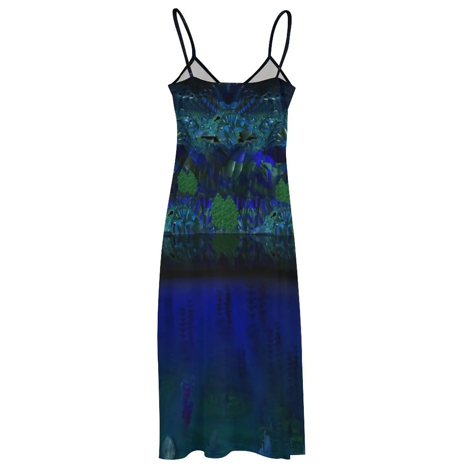 ?DA Mountain And Underwater Fractal IAFI длинное платье без рукавов женские длинные платья