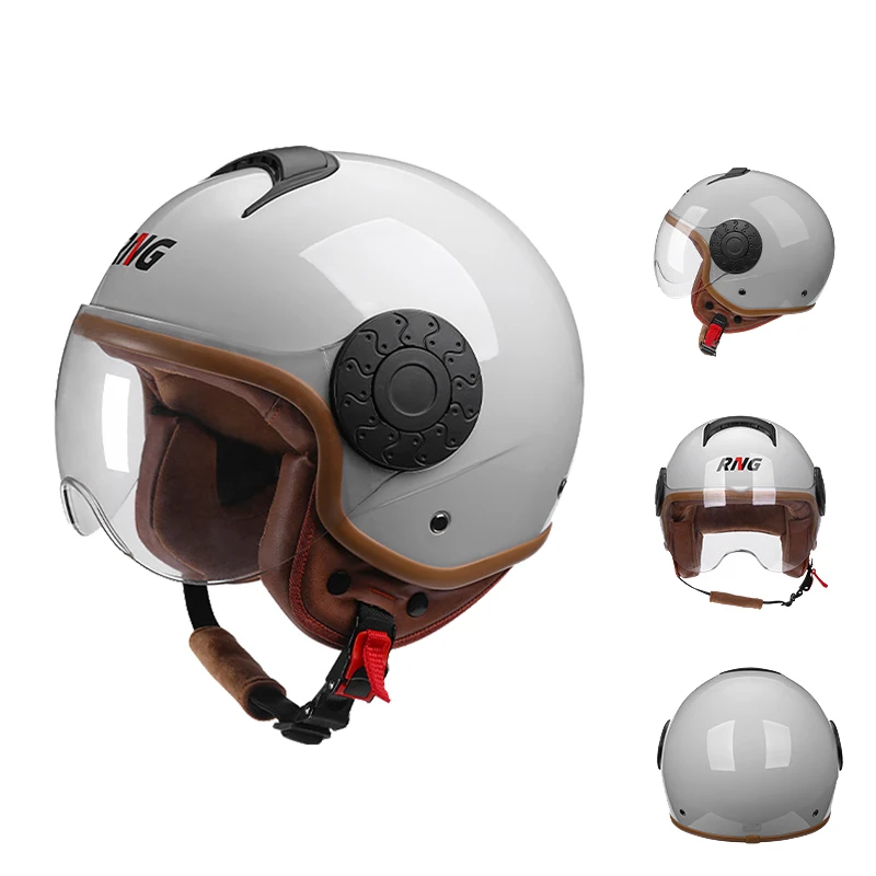 

Open Face Motorcycle Helmet Motorbike Chopper Vespa Mopeds Cascos Pilot Jet Casque Quality Capacete De Motocicleta Men Women