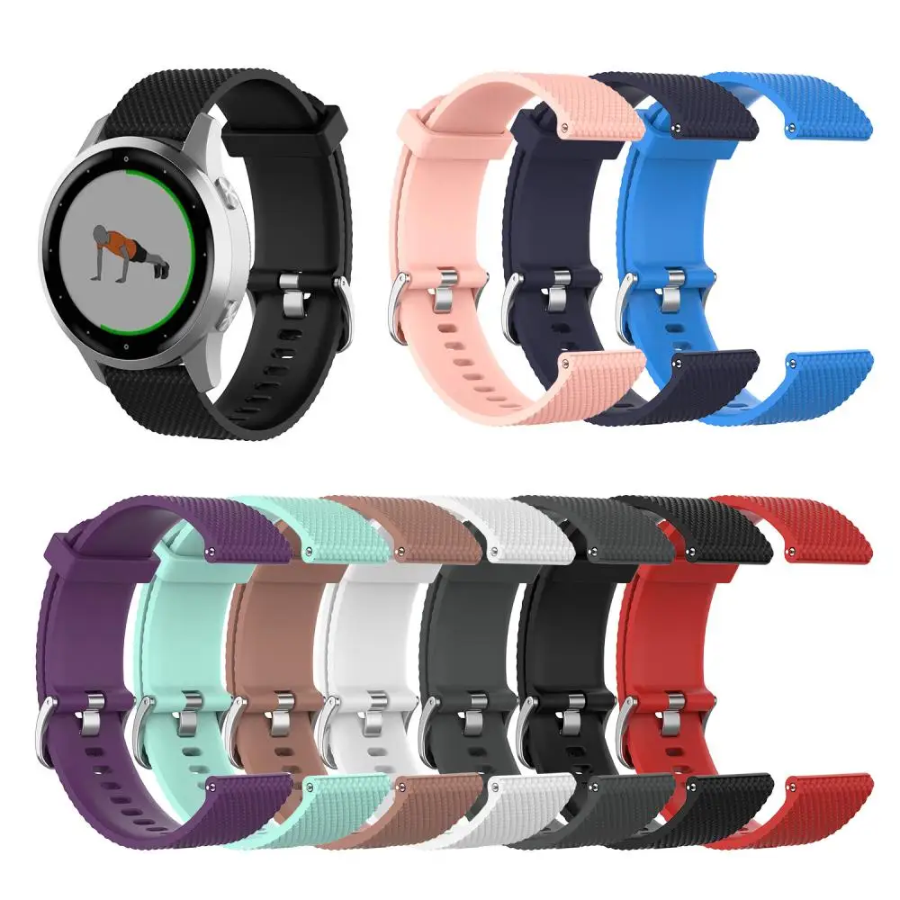 

Colorful Soft Silicone Replacement Strap for Garmin Vivoactive4 Vivomove HR Smart wristband for Garmin Vivoactive 4 Watch band