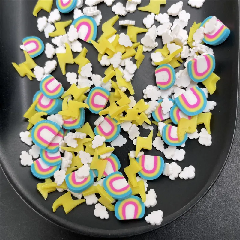 

60g Rainbow Lightning Polymerclay,Soft Clay Sprinkles For Kids Diy/Craft Diy Making/Nail Art/Scrapbook Decoration/Craft Filler