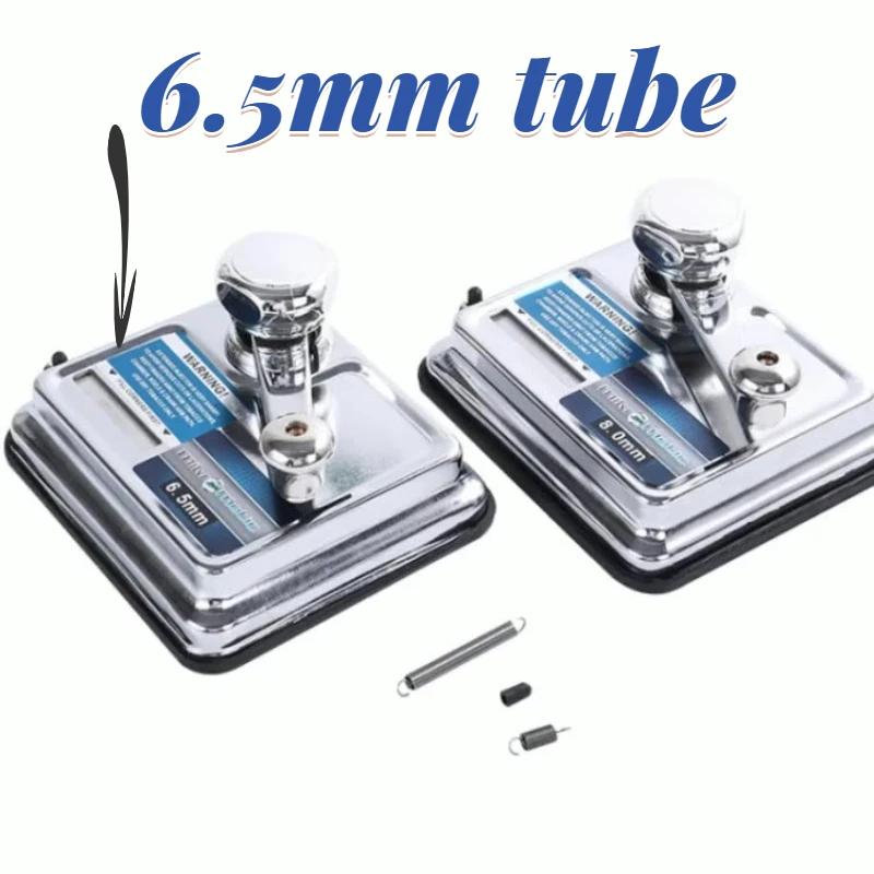 

Silver 6.5 mm Tube Hand Crank Rolling Machine Stainless Steel Home Square Cigarette Machine Maker Smoking Accessories man's gift
