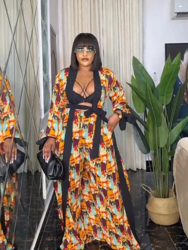 

Женский спортивный костюм из двух предметов, комплект из топа с длинным рукавом и брюк с цветочным принтом, осень 2022