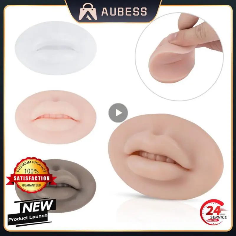 

1~8PCS Soft Silicone Permanent Makeup Lip Blush Tattoo Training Skin Microblading Reusable 3D Practice Lips Mold For Makeup