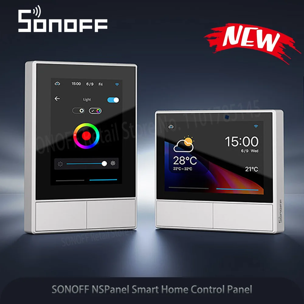 SONOFF NSPanel WiFi Smart Thermostat Wall Switch EU/US Temperature Display All-in-One Remote Controller for Google Home, Alexa