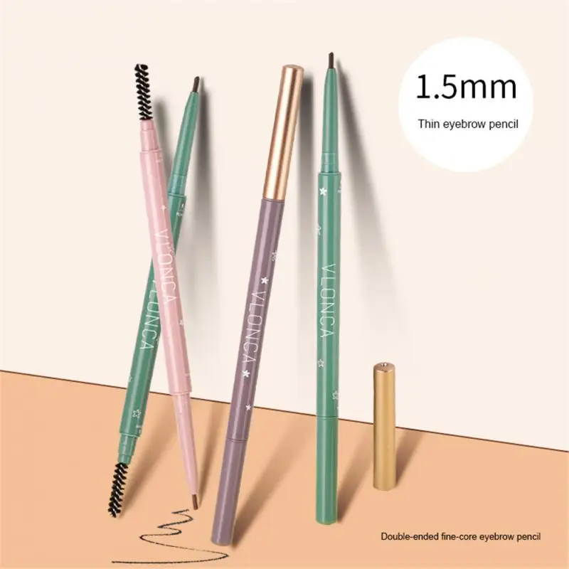 

Ultra Fine 1.5mm Eyebrow Pencil Precise Brow Definer Waterproof Long Lasting No Smudge Brown Color Eyebrow Tint Cosmetics TSLM2