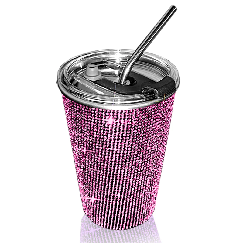 

Bling Cup,17 унций, блестящие бутылки для воды с разливом света, Бесконтактный стальной Изолированный Вакуумный стакан с двойными стенками для ж...