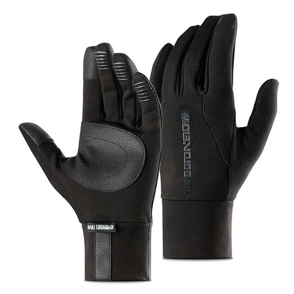 

Men Winter Gloves for Winter Warm Gloves Men Touch Screen Palm Leather Non-Slip Motorcycle Gloves Women Thick Sports Fishing