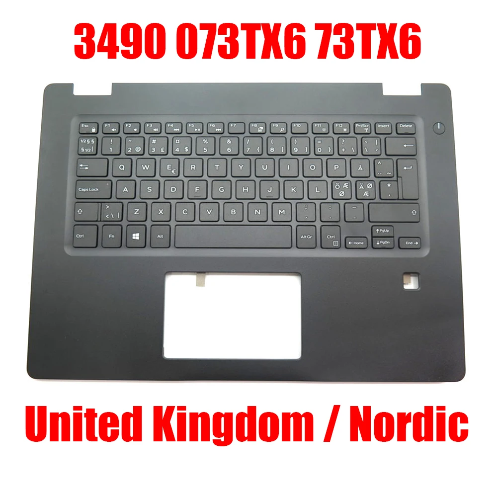 Подставка для рук ноутбука DELL Latitude 3490 073TX6 73TX6 без подсветки Nordic с отверстием