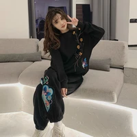 sports suit women 2022 new spring embroidery casual sweater pants suit women 2 piece fashion womens two piece set