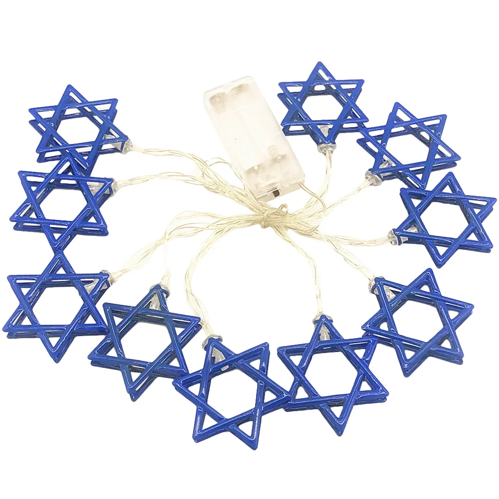 

Hanukkah String String Lights Hanukkah Decorations Hanukkah Supplies Six Pointed Star String