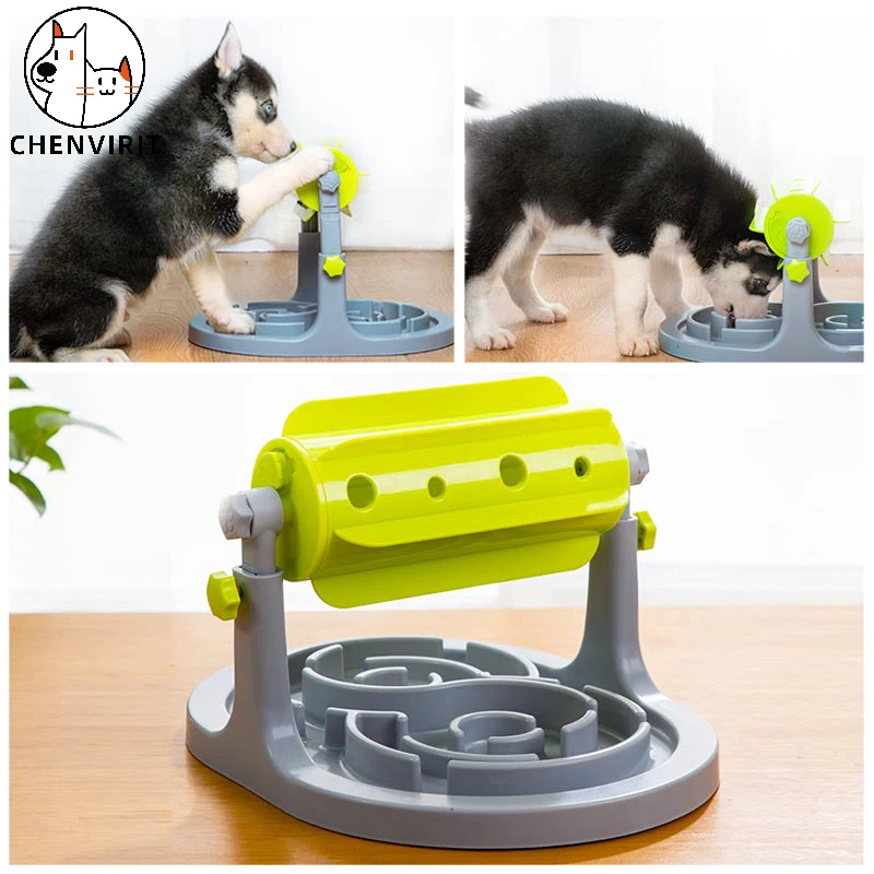 

Игрушка-головоломка для собак, мяч для утечки еды, игрушка для щенков, кошек, интеллектуальное устройство для утечки еды в барабане, товары д...