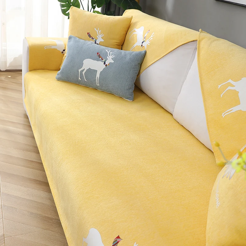 

Chenille Sofa Covers Chaise Longue for Living Room L Shape Corner Sofa Covers Couch Slipcovers Funda Sofa Chair Cover Home Decor